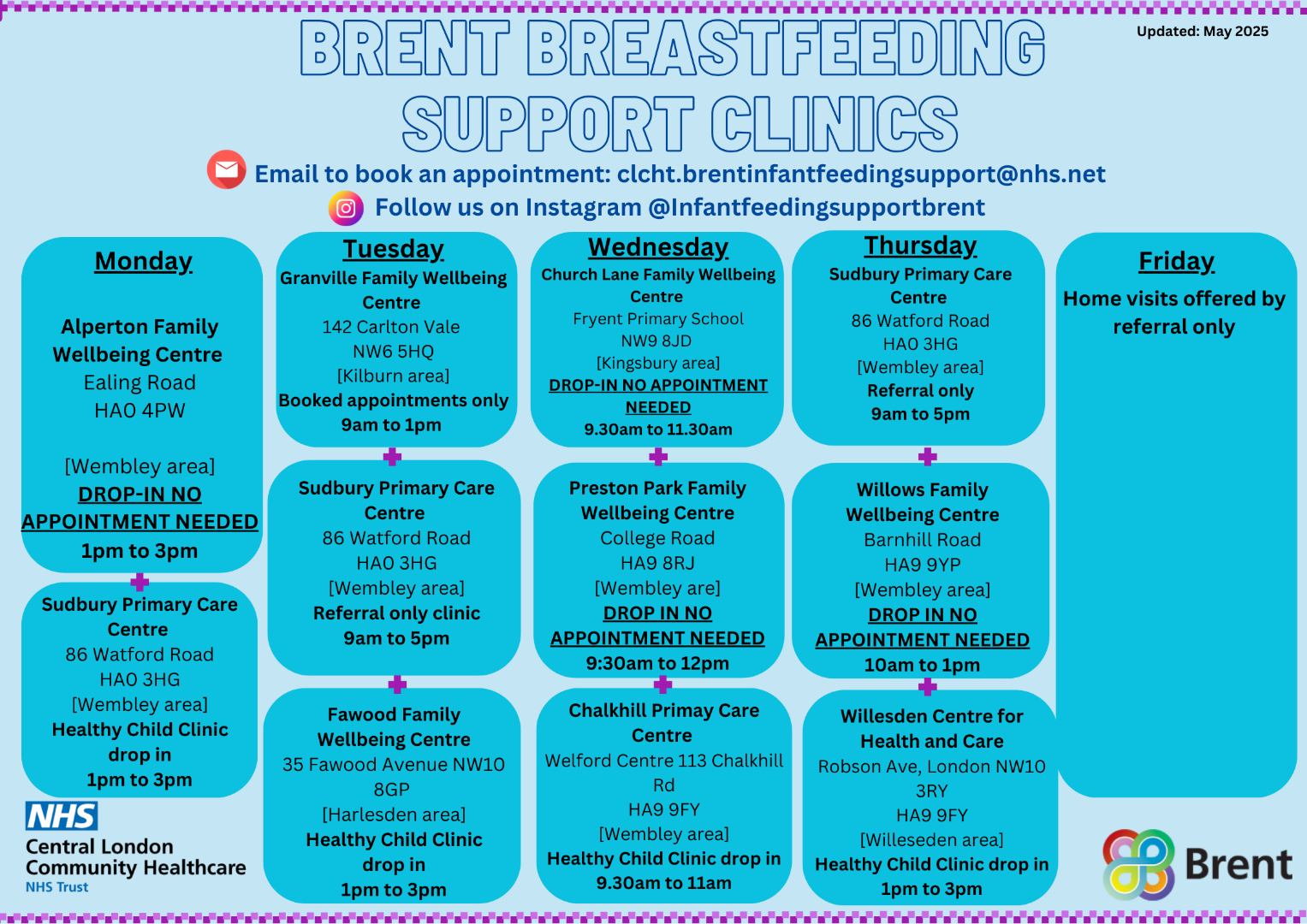 Brent Infant Feeding clinics time table.png