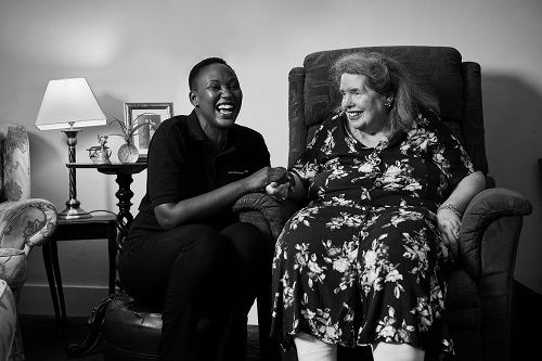 Image of a carer with a patient